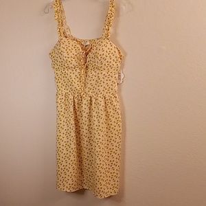 NEW A.U.W. Ditsy Floral Size XL Yellow Multi Colors  B10 P